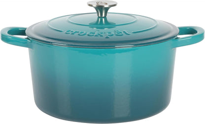 3 Quart Enameled Cast Iron Dutch Oven – Aqua - Curated Catalog J5