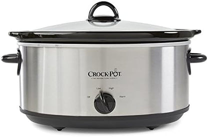 7 Quart Oval Manual Slow Cooker – Stainless Steel - Curated Catalog X4