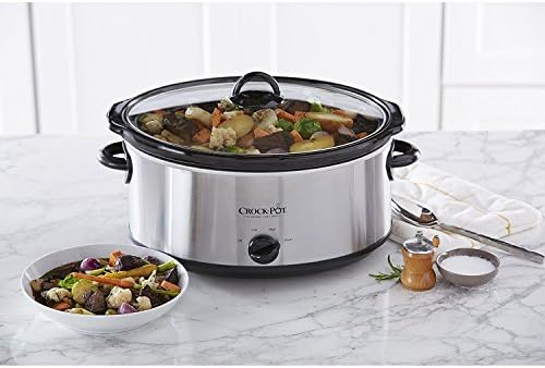 7 Quart Oval Manual Slow Cooker – Stainless Steel - Curated Catalog X4
