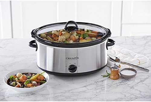 7 Quart Oval Manual Slow Cooker – Stainless Steel - Curated Catalog X4