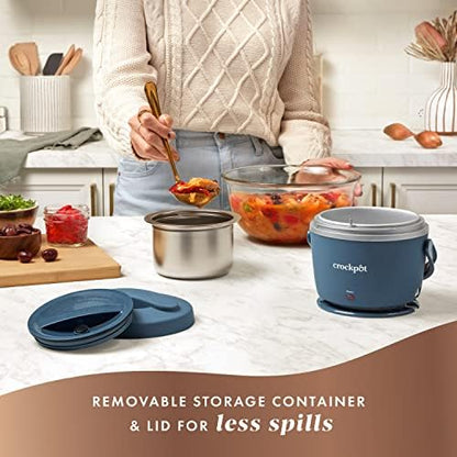 Electric Lunch Box Food Warmer 20oz – Faded Blue - Curated Catalog O0