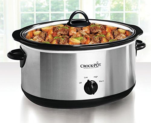 7 Quart Oval Manual Slow Cooker – Stainless Steel - Curated Catalog X4