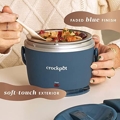 Electric Lunch Box Food Warmer 20oz – Faded Blue - Curated Catalog O0