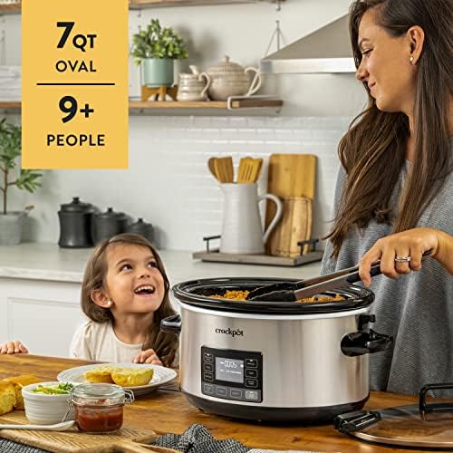 7 Quart Portable Programmable Slow Cooker with Timer - Curated Catalog N4