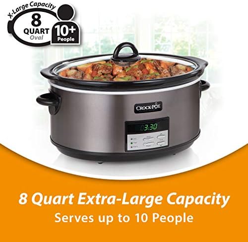 8 Quart Programmable Slow Cooker with Auto Warm - Curated Catalog S8