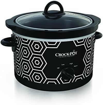 4.5 Quart Portable Slow Cooker – Black & White - Curated Catalog X6
