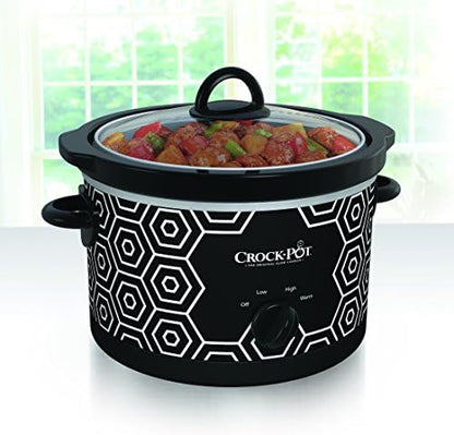 4.5 Quart Portable Slow Cooker – Black & White - Curated Catalog X6