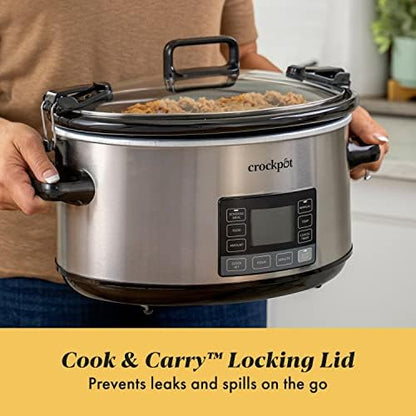 7 Quart Portable Programmable Slow Cooker with Timer - Curated Catalog N4