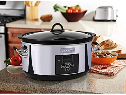 7 Quart Programmable Slow Cooker – Polished Platinum - Curated Catalog B6