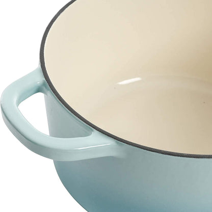 3 Quart Enameled Cast Iron Dutch Oven – Aqua - Curated Catalog J5