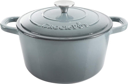 3 Quart Enameled Cast Iron Dutch Oven – Aqua - Curated Catalog W3
