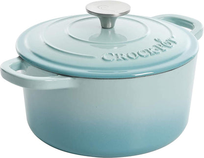 3 Quart Enameled Cast Iron Dutch Oven – Aqua - Curated Catalog W3