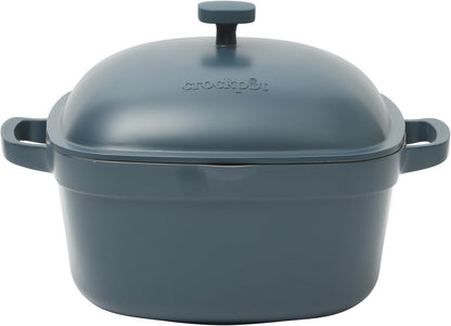 3 Quart Enameled Cast Iron Dutch Oven – Aqua - Curated Catalog J5